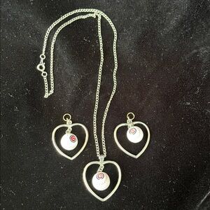 Chicago Cubs Jewelry Earrings and Necklace